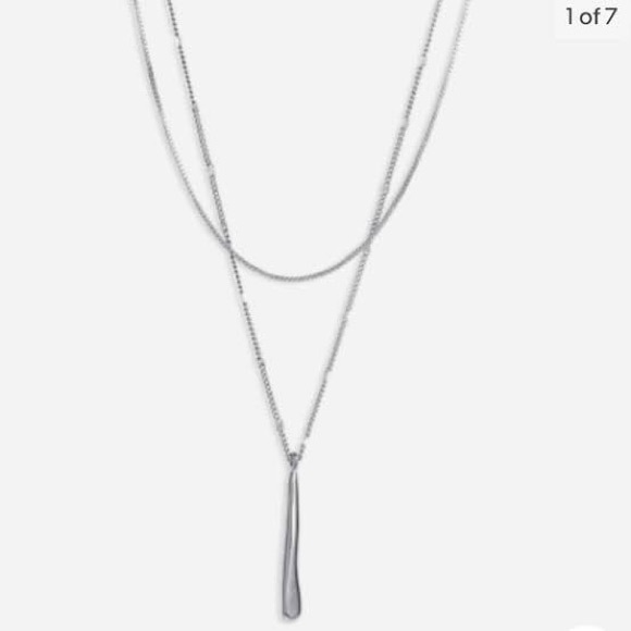 Jenny Bird Leana Modern Silver Pendant Necklace - Picture 2 of 2